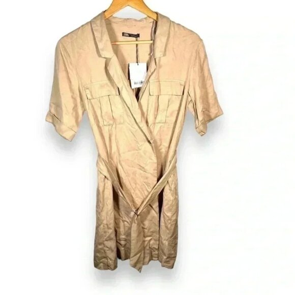 NWT ZARA DRESS WITH POCKETS XS - Picture 2 of 7